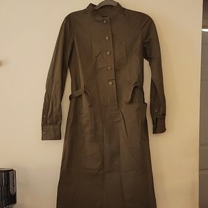 A.P.C. Women's Green and Khaki Dress